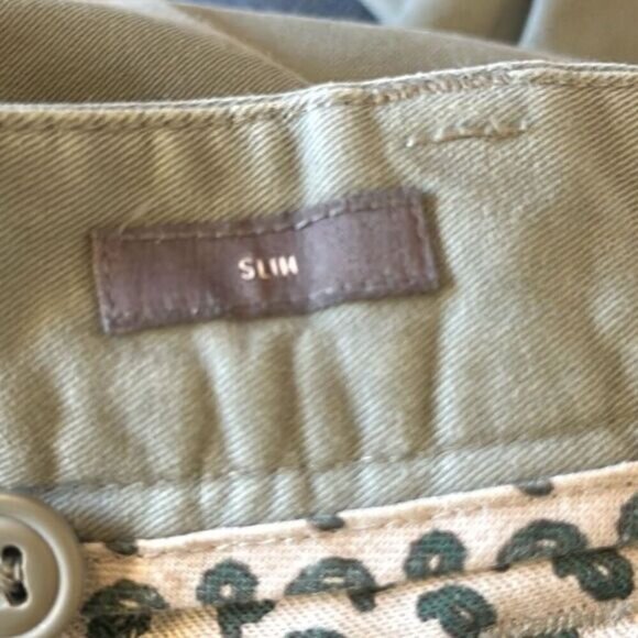 Bonobos Mens Khaki Slim Green Chino  Pants W34 L34 - Picture 9 of 10